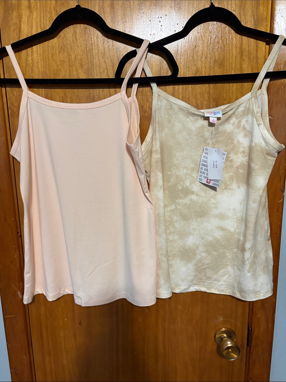 LuLaRoe (NWOT) Blush Cream Camisole & (NWT) Beige Tie-Dye Tank Duo - Size S